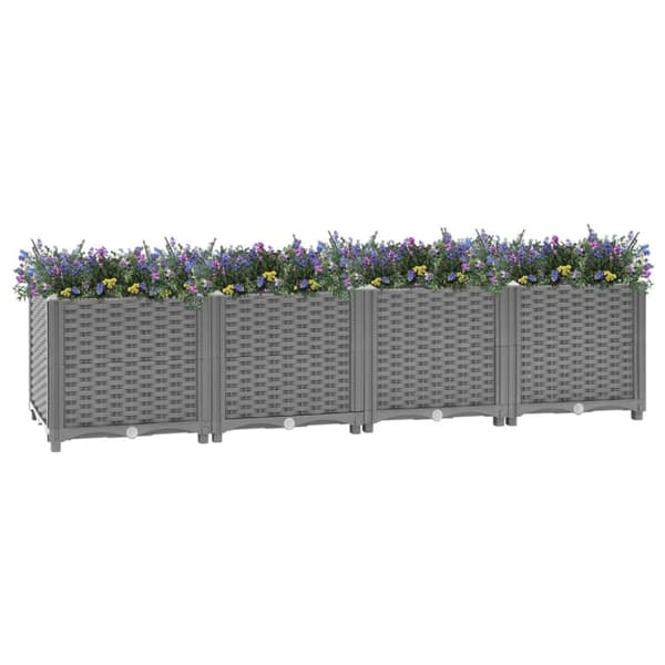 The Living Store højbed 160x40x38 cm polypropylen - Plantekrukker