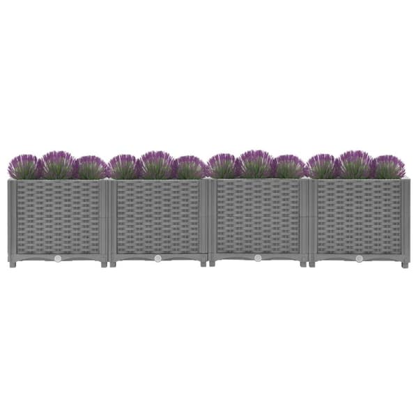 The Living Store højbed 160x40x38 cm polypropylen - Plantekrukker