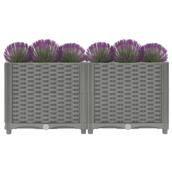 The Living Store højbed 80x40x38 cm polypropylen - Plantekrukker