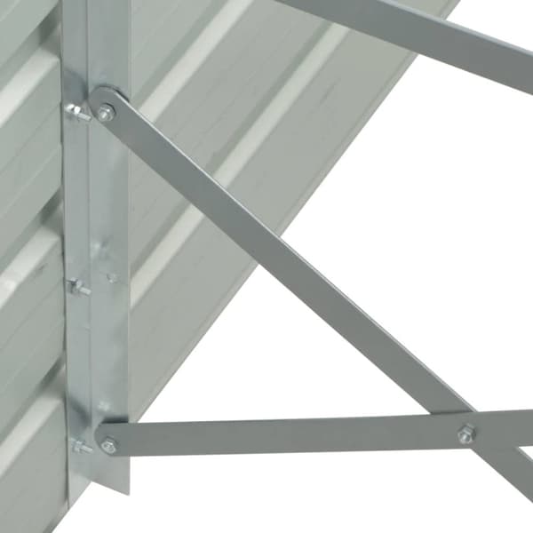 The Living Store forhøjet plantekasse 480x80x45 cm galvaniseret stål grå -  Plantekrukker