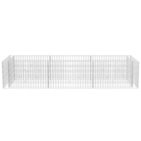 The Living Store Planteringsgabion upphöjd stål 270x90x50 cm - Krukor & odlingslådor