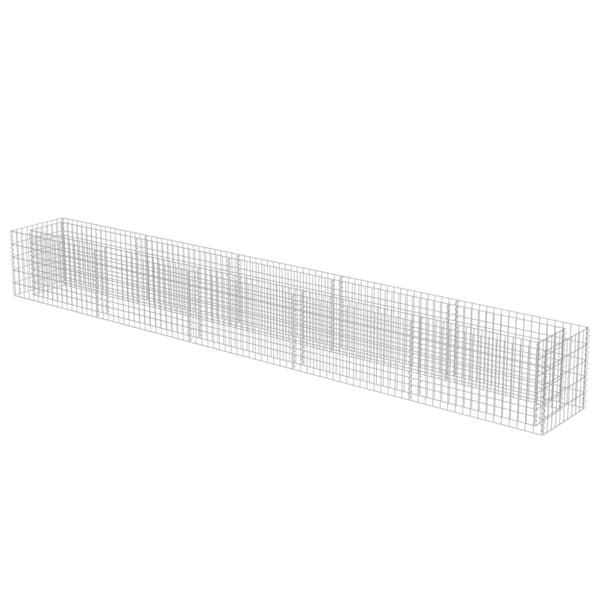 The Living Store gabion-højbed 450x50x50 cm galvaniseret stål -  Plantekrukker