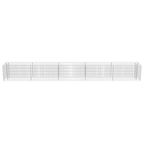 The Living Store gabion-højbed 450x50x50 cm galvaniseret stål -  Plantekrukker