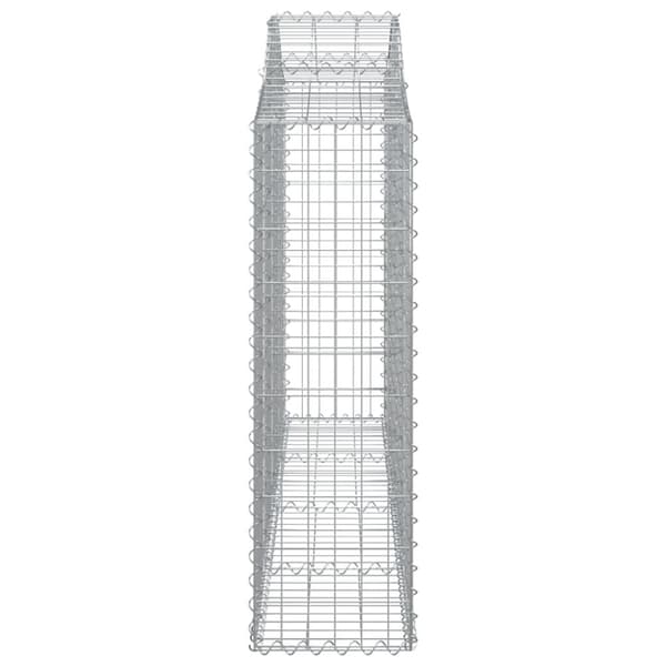 The Living Store buet gabionkurv 200x30x100/120 cm galvaniseret jern -  Plantekrukker