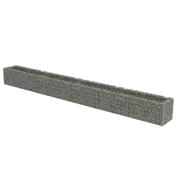 The Living Store gabion-højbed 540x50x50 cm galvaniseret stål - Plantekrukker