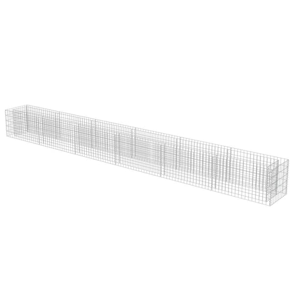 The Living Store gabion-højbed 540x50x50 cm galvaniseret stål - Plantekrukker