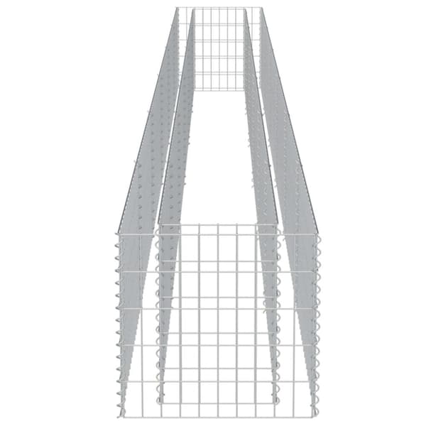 The Living Store gabion-højbed 540x50x50 cm galvaniseret stål - Plantekrukker