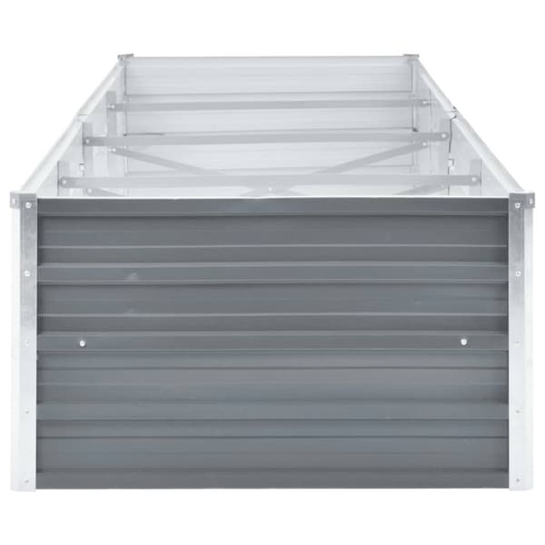 The Living Store forhøjet plantekasse 320x80x45 cm galvaniseret stål grå -  Plantekrukker