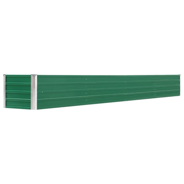 The Living Store forhøjet plantekasse 320x40x45 cm galvaniseret stål grøn - Plantekrukker