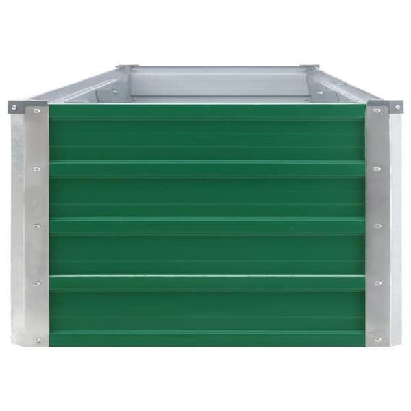 The Living Store forhøjet plantekasse 320x40x45 cm galvaniseret stål grøn - Plantekrukker
