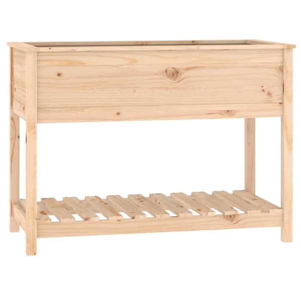The Living Store Odlingslåda med hylla 111,5x54x81 cm massiv furu - Krukor & odlingslådor