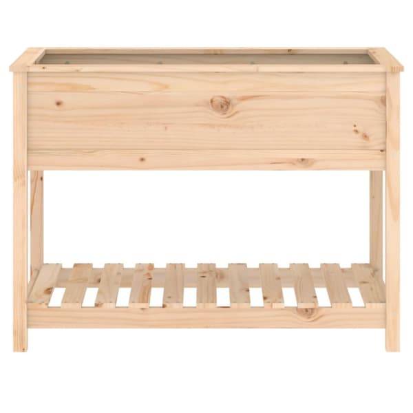 The Living Store Odlingslåda med hylla 111,5x54x81 cm massiv furu - Krukor & odlingslådor