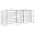 Miniatyrbillede 3 af 6: The Living Store buet gabion-højbed 200x50x100 cm galvaniseret jern -  Plantekrukker