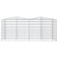 Miniatyrbillede 4 af 6: The Living Store buet gabion-højbed 200x50x100 cm galvaniseret jern -  Plantekrukker