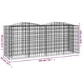 Miniatyrbillede 6 af 6: The Living Store buet gabion-højbed 200x50x100 cm galvaniseret jern -  Plantekrukker