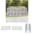Miniatyrbillede 1 af 6: The Living Store buet gabion-højbed 200x50x100 cm galvaniseret jern -  Plantekrukker