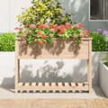 Miniatyrbillede 4 af 9: The Living Store plantekasse med hylde 111,5x34,5x81 cm massivt fyrretræ -  Plantekrukker