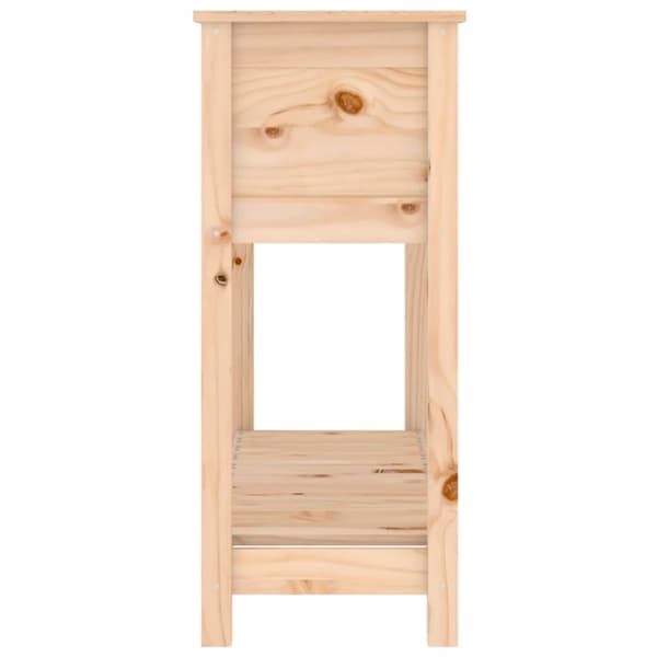 The Living Store plantekasse med hylde 111,5x34,5x81 cm massivt fyrretræ - Plantekrukker