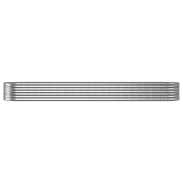 The Living Store Odlingslåda pulverlackerat stål 368x80x36 cm silver -  Krukor & odlingslådor