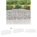 Miniatyrbillede 1 af 7: The Living Store buede gabionkurve 4 stk. 400x50x100/120 cm galvaniseret jern -  Plantekrukker
