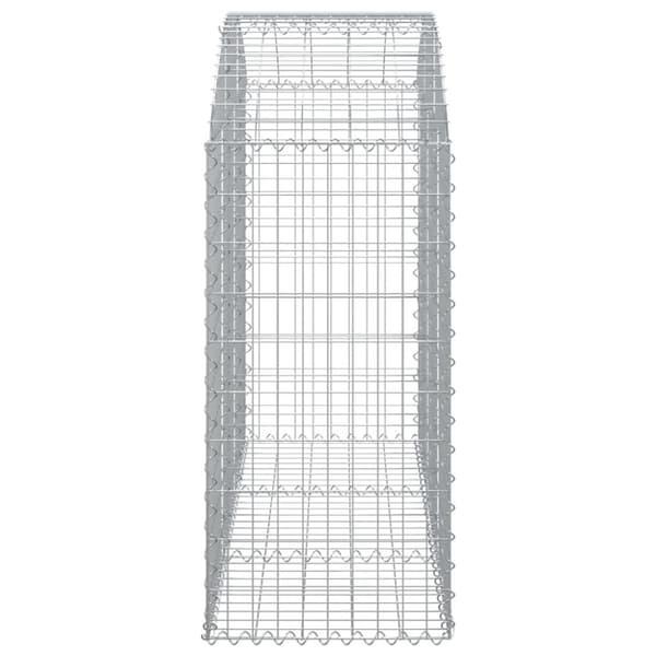 The Living Store buet gabionkurv 150x50x100/120 cm galvaniseret jern -  Plantekrukker