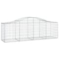 Miniatyrbillede 4 af 7: The Living Store buede gabionkurve 5 stk. 200x50x60/80 cm galvaniseret jern -  Plantekrukker