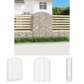 Miniatyrbild 1 av 6: The Living Store Gabion bågformad 150x50x200/220 cm galvaniserat järn -  Krukor & odlingslådor
