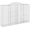 Miniatyrbillede 3 af 6: The Living Store buet gabionkurv 300x50x180/200 cm galvaniseret jern -  Plantekrukker