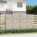 Miniatyrbillede 2 af 6: The Living Store buet gabionkurv 300x50x180/200 cm galvaniseret jern -  Plantekrukker