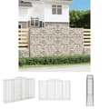 Miniatyrbillede 1 af 6: The Living Store buet gabionkurv 300x50x180/200 cm galvaniseret jern -  Plantekrukker