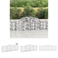 Miniatyrbillede 1 af 7: The Living Store buede gabionkurve 3 stk. 300x30x80/100 cm galvaniseret jern -  Plantekrukker