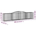 Miniatyrbillede 7 af 7: The Living Store buede gabionkurve 5 stk. 400x50x80/100 cm galvaniseret jern -  Plantekrukker