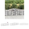Miniatyrbillede 1 af 7: The Living Store buede gabionkurve 5 stk. 400x50x80/100 cm galvaniseret jern -  Plantekrukker