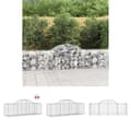Miniatyrbillede 1 af 7: The Living Store buede gabionkurve 4 stk. 200x50x60/80 cm galvaniseret jern -  Plantekrukker