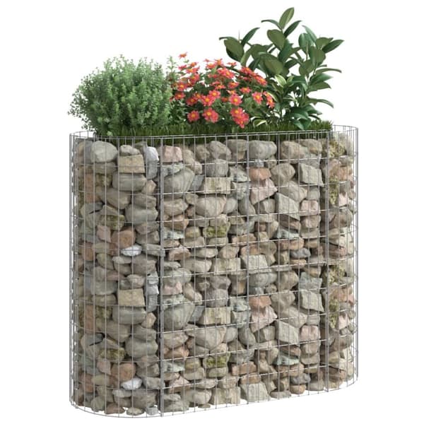 The Living Store gabion-højbed 120x50x100 cm galvaniseret jern -  Plantekrukker