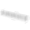 Miniatyrbillede 9 af 9: The Living Store gabion-højbed 360x50x50 cm galvaniseret stål -  Plantekrukker