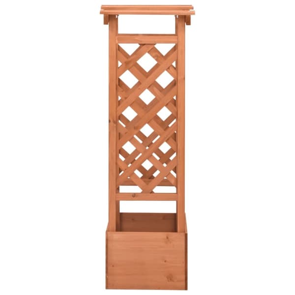 The Living Store plantekasse med espalier 49x39x117 cm fyrretræ -  Plantekrukker