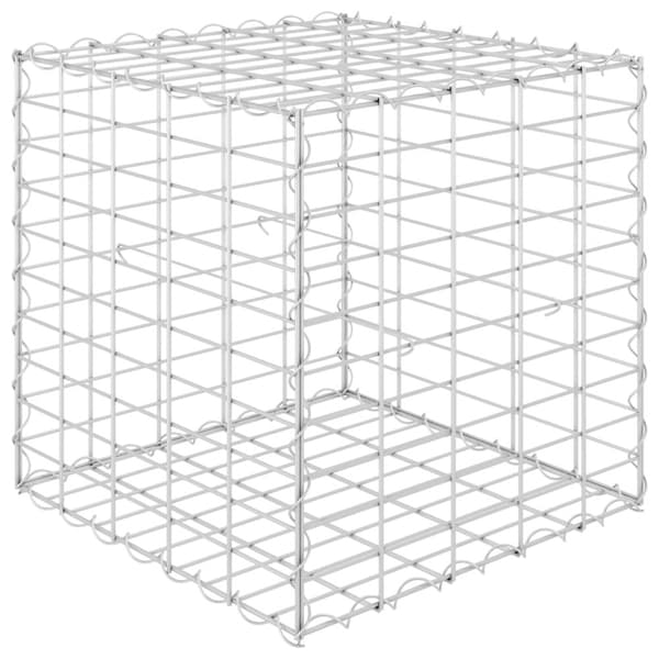 The Living Store Planteringsgabion upphöjd stål 50x50x50 cm - Krukor & odlingslådor