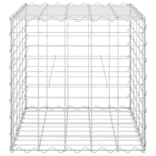 The Living Store Planteringsgabion upphöjd stål 50x50x50 cm - Krukor & odlingslådor