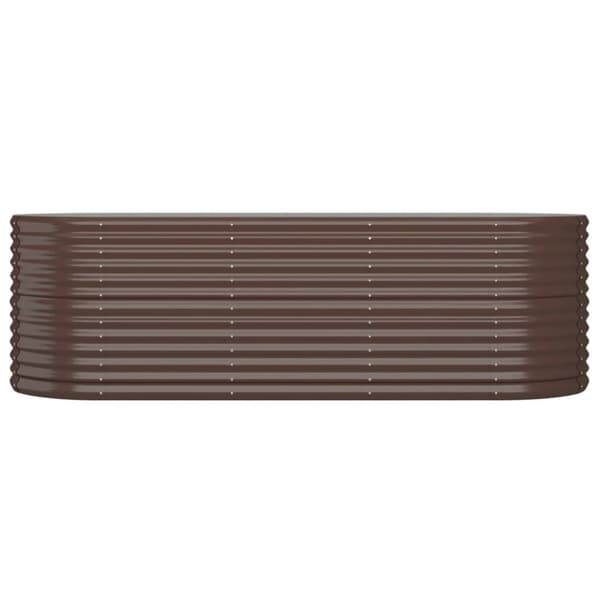The Living Store plantekasse 224x80x68 cm pulverlakeret stål brun -  Plantekrukker