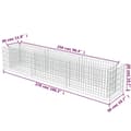 Miniatyrbild 9 av 9: The Living Store Planteringsgabion upphöjd galvaniserat stål 270x50x50 cm -  Krukor & odlingslådor