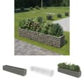 Miniatyrbild 1 av 9: The Living Store Planteringsgabion upphöjd galvaniserat stål 270x50x50 cm -  Krukor & odlingslådor