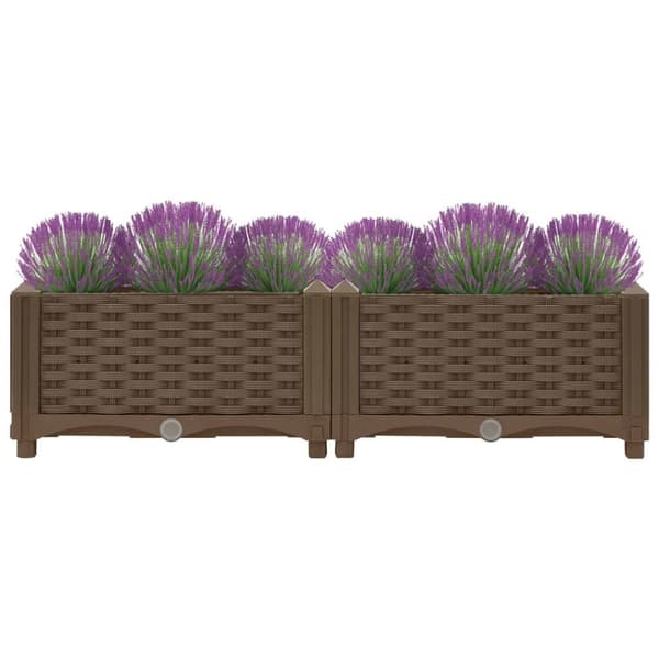 The Living Store højbed 80x40x23 cm polypropylen - Plantekrukker