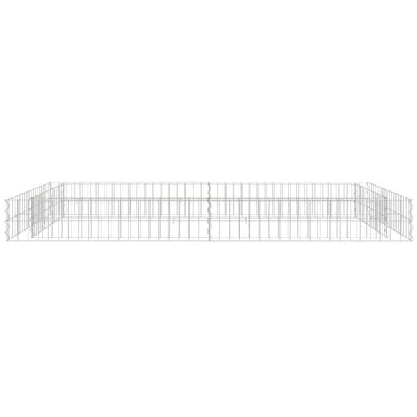 The Living Store gabion-højbed 200x100x20 cm galvaniseret stål -  Plantekrukker