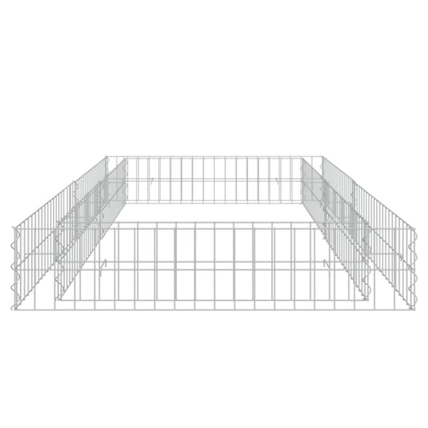 The Living Store gabion-højbed 200x100x20 cm galvaniseret stål -  Plantekrukker