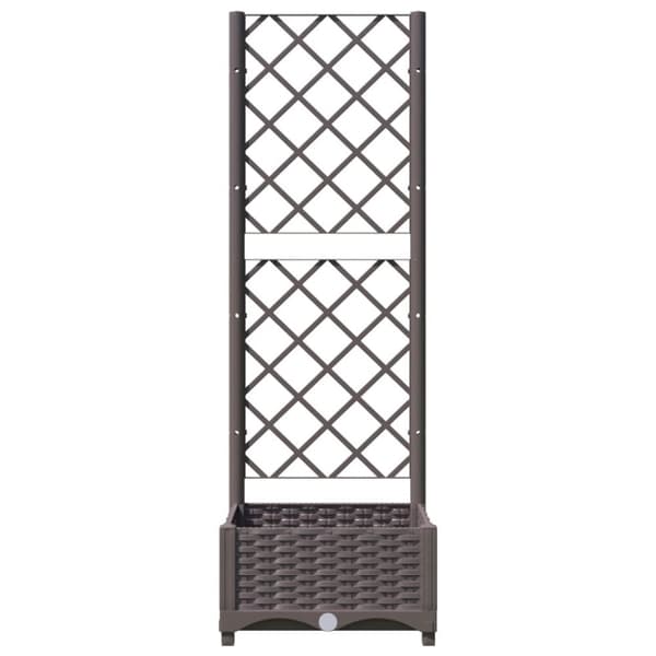 The Living Store plantekasse med espalier 40x40x121,5 cm PP brun -  Plantekrukker