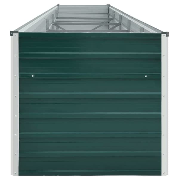 The Living Store forhøjet plantekasse 400x80x45 cm galvaniseret stål grøn -  Plantekrukker