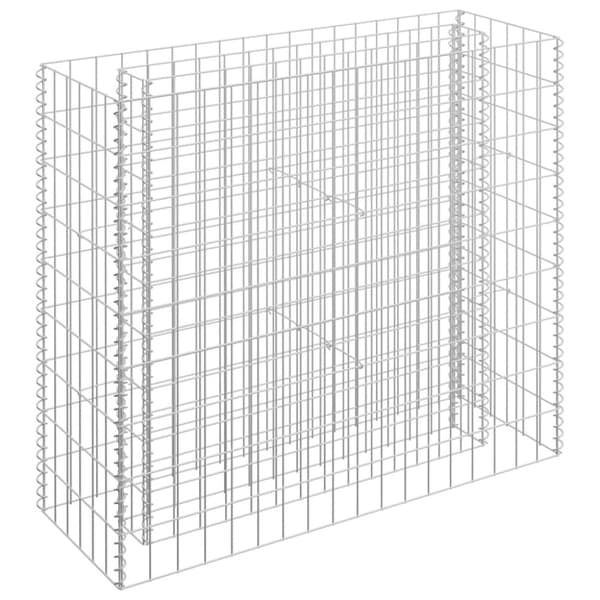 The Living Store gabion-højbed 90x30x90 cm galvaniseret stål -  Plantekrukker