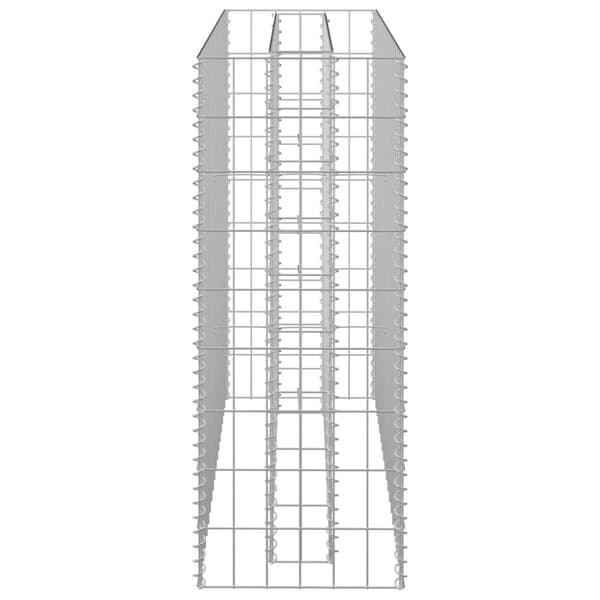 The Living Store gabion-højbed 90x30x90 cm galvaniseret stål -  Plantekrukker