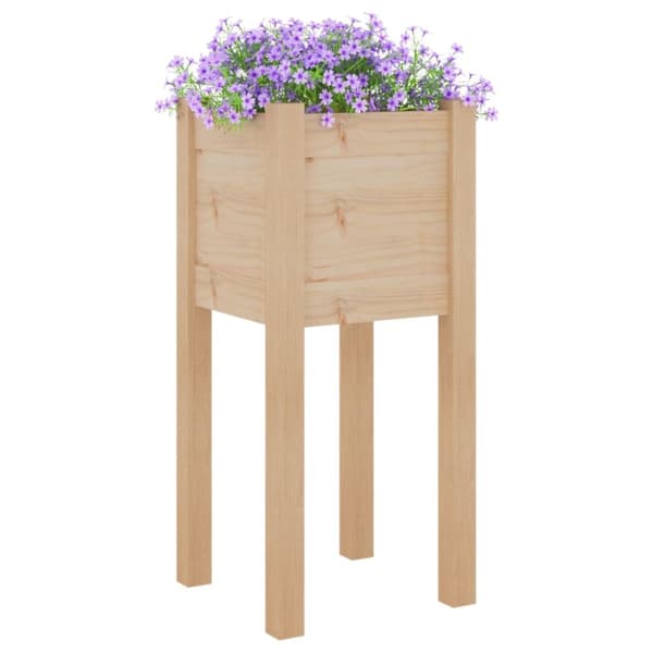The Living Store plantekasser 2 stk. 31x31x70 cm massivt fyrretræ - Plantekrukker